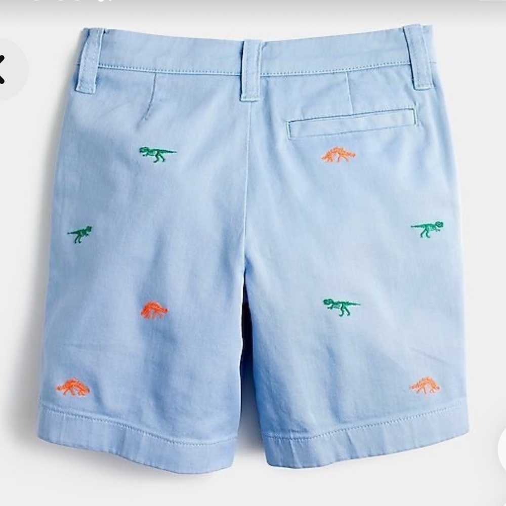J CREW CREWCUTS Blue Dinosaur Embroidered Stanton Shorts - H2749 - Sz 12